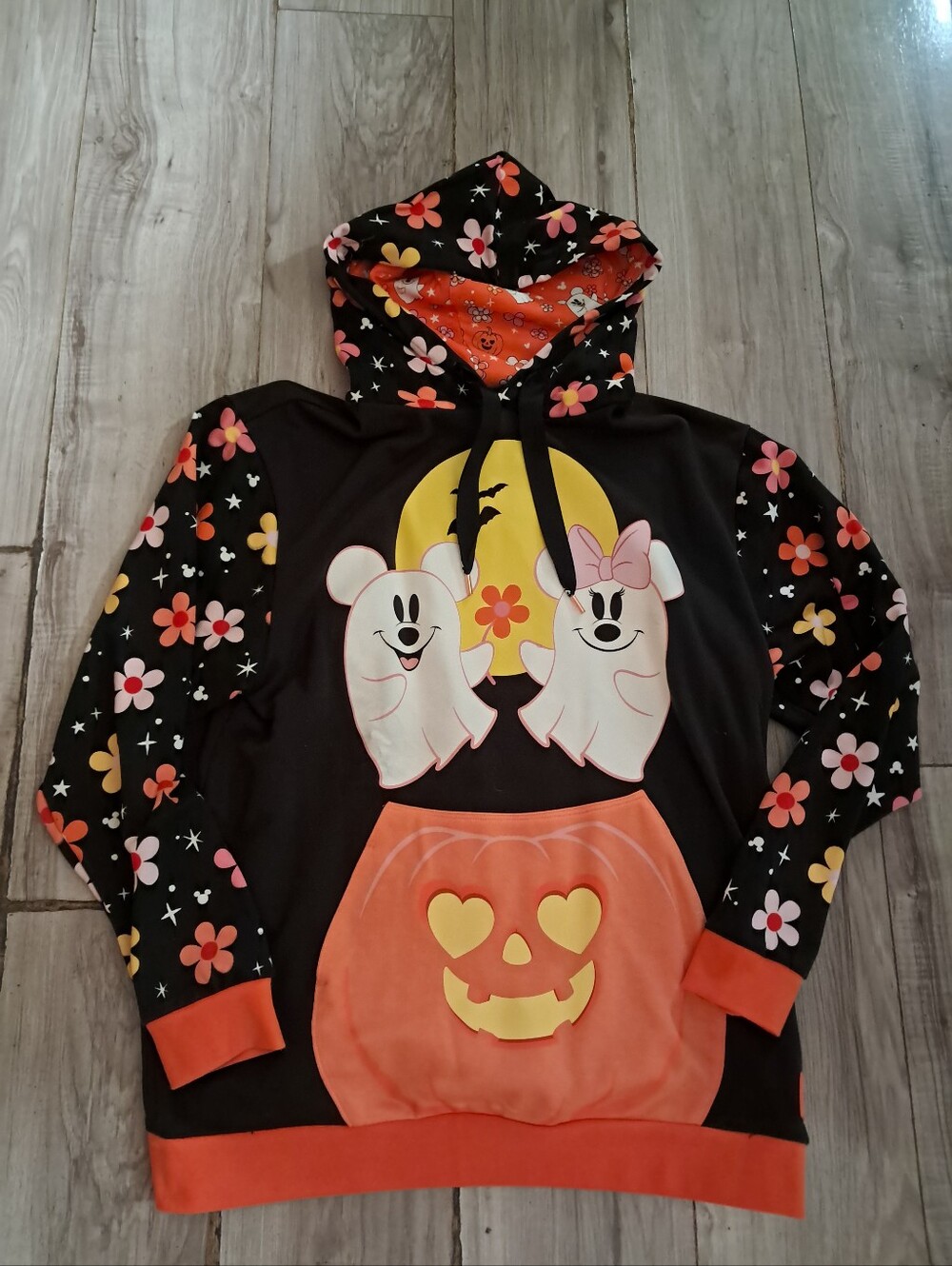 Disney Mickey and Minnie Ghost Hoodie L